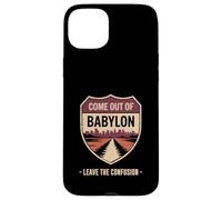 Come Out of Babylon Exit Sign Hebrew Roots Torah Messianic Case for iPhone 15 Plus