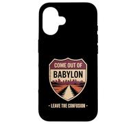 Come Out of Babylon Exit Sign Hebrew Roots Torah Messianic Case for iPhone 16