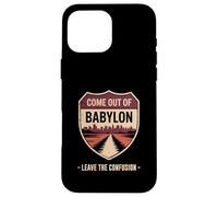 Come Out of Babylon Exit Sign Hebrew Roots Torah Messianic Case for iPhone 16 Pro Max