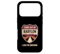 Come Out of Babylon Exit Sign Hebrew Roots Torah Messianic Case for iPhone 17 Pro