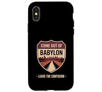 Come Out of Babylon Exit Sign Hebrew Roots Torah Messianic Case for iPhone X/XS