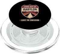 Come Out of Babylon Exit Sign Hebrew Roots Torah Messianic PopSockets PopGrip for MagSafe