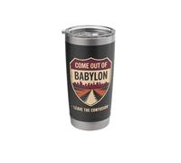 Come Out of Babylon Exit Sign Hebrew Roots Torah Messianic Stainless Steel Insulated Tumbler