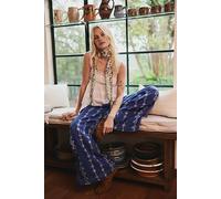Come Over Printed Pants by Intimately at Free People in Navy Combo, Size: Medium - female