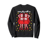 Come Play With Us Ghost Twins Scary Devil Girls Halloween Sweatshirt