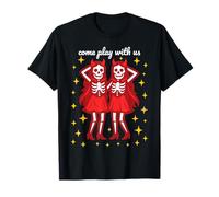 Come Play with Us Ghost Twins Scary Devil Girls Halloween T-Shirt