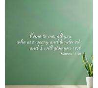 Come to me All You who are Weary and Burdened and i Will give You Rest Matthew 11:28 Engraving Stickers Equipped with Transfer Film kit 51x151.7cm White