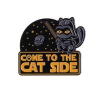 Come To The Cat Side Enamel Pin Badge 2.5cm x 3cm Black Yellow Humorous Sci-Fi Parody Cat Lapel Pin Collectible Metal Badge For Jackets Bags Hats Gifts