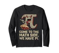 Come to The Math Side We Have Pi Distressed Grunge Math Geek Long Sleeve T-Shirt