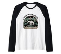 Come to The North - Wilderness Bear Mountain Adventure Raglan Baseball Tee