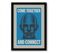 Come Together Connect Modern Framed Wall Art Print A2 (59.4×42cm) Black, Wall Decor for Living Room, Bedroom, Office & Home, Ready to Hang, Art Gift