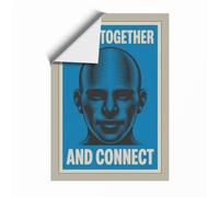 Come Together Connect Modern Unframed Wall Art Print A4 (29.7×21cm), Wall Decor for Living Room, Bedroom, Office & Home, Art Gift