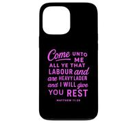 Come Unto Me Matthew 11 28 Bible Verse Scripture Faith Pray Case for iPhone 13 Pro Max