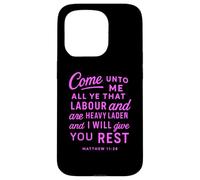 Come Unto Me Matthew 11 28 Bible Verse Scripture Faith Pray Case for iPhone 15 Pro