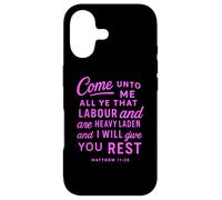Come Unto Me Matthew 11 28 Bible Verse Scripture Faith Pray Case for iPhone 17
