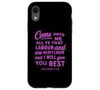 Come Unto Me Matthew 11 28 Bible Verse Scripture Faith Pray Case for iPhone XR