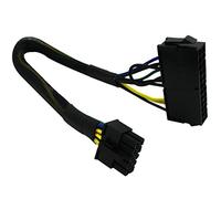 COMeap 24 Pin to 10 Pin ATX PSU Main Power Adapter Braided Sleeved Cable for IBM Lenovo PCs and Servers 12-inch(30cm)