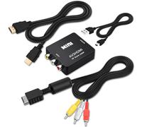 COMeap PS2 AV Cable, AV to RCA Cord Compatible with PlayStation 1/ PS2/ PS2 Slim/PSX/ PS3 Slim Console to TV/Monitor 6FT