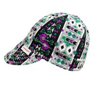 Comeaux Caps Aztec Print Reversible Welding Cap | 100% Cotton, Durable Work Hat for Men & Women, Purple, 7.375