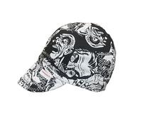Comeaux Caps Reversible Welding Cap - Vintage Monsters, White, 7.25