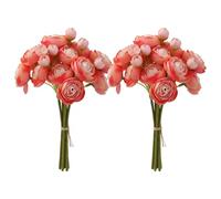 Comebachome 2 Bundles Artificial Ranunculus Flowers, High Realism Faux Ranunculus with Stems for Home Decor, Wedding Centerpieces, Table Arrangements, Décorations d'été
