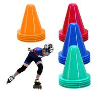 Comebachome 20PCS Small Cones 3.1x3.4 Inch Stackable Colored Cones for Skating/Basketball/Football Sports Training, Random Color, Mini, for Sports Training
