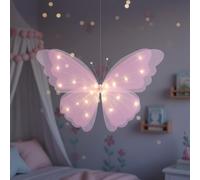 Comebachome 5Pcs Large Butterfly Decorations - 19.7 Inch Giant Mesh Butterfly with Lights for Wedding & Party Decor, Birthday Decorations, Giant, Big