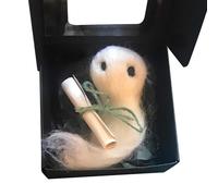 Comebachome Adopt A Ghost Felt Cute Pocket-size Halloween Decorative Ghost Toy with Scroll Halloween for Friends Family Children, Plush Toy, Plush