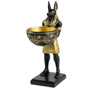Comebachome Anubis Statue 10in Resin Key Bowl Standing Ancient Egyptian Decor for Keys/Jewelry/Coin/Incense, Urlaubsdekor