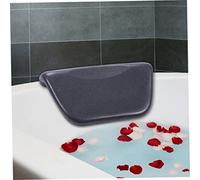 Comebachome Bath Pillow PU Leather Bath Spa Cushion Bathtub Ergonomic Head Neck Rest Support for Home Hot Tub Black