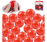 Comebachome Bingo Balls 50Pcs Hollow PP 1.57in Lottery Balls Smooth Vibrant Raffle Round Lottery for Ball Machine Party, Red, Décor intérieur pour la maison