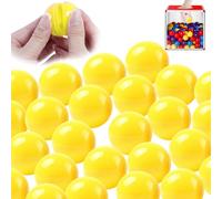 Comebachome Bingo Balls 50Pcs Hollow PP 1.57in Lottery Balls Smooth Vibrant Raffle Round Lottery for Ball Machine Party, Yellow, Décor intérieur pour la maison
