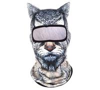 Comebachome Cat Ski Mask, UV Protective Windproof Cat Ski Balaclava with Ears, Face Masks for Music Festivals Raves Halloween Party