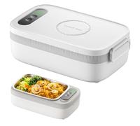 Comebachome Cordless Electric Lunch Box, 14000mAh Rechargeable Self-Heating Lunch Box 1L Portable Lunchbox for Work, Camping, Office, Travel, Picnic & Outdoor (White), Rechargeable