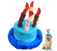 Comebachome Dog Birthday Hat, Funny Plush Birthday Cake Dog Party Hat with Sound, Adorable Dog Birthday Hat for Dogs, Pet Birthday Hat for Most Small, Medium and Large Dogs