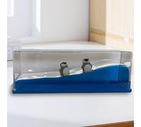 Comebachome Fluid Drift Bottle 5.7x2x2in Unsinkable Cute Penguin Decor Stress Relief Stable Desk Decor for Home Office Birthday