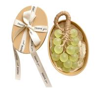 Comebachome Grape Soap, Handmade Hanging Grape Soap on Rope, Natural Jasmine Aroma Soaps for Hand, Body & Face for Home Decoration and (25pcs/String)