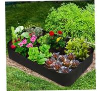 Comebachome Grow Bags, Rectangular Fabric Raised Garden Bed, 8 Grids Potato Planter Breathable Non Woven Fabric Planters Grow Bags for Vegetable Plants Flowers, Decor