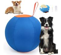 Comebachome Herding Ball for Dogs, 45cm/18inch PVC Inflated Horse Ball with Handle Strap & Scratch Resistant Cover, Dual Layered Herding Dog Ball, Interactive Dog Balls for Australian Shepherd