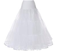 Comebachome Long Slip for Women Under Dress Organza Plus Size Ankle Length Underskirt for Dresses Puffy Prom Evening Wedding, Heimdekorationen White