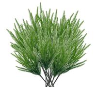 Comebachome Norfolk Pine Stems, 12pcs 45cm/17.8inch Artificial Christmas Norfolk Pine Branches, Fake Norfolk Pine Branches, Faux Pine Needles Picks for DIY Craft Wreath Garland Making