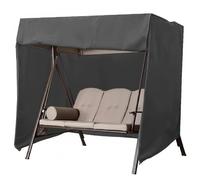 Comebachome Outdoor Swing Cover, Waterproof Outdoor 3 Seater Swing Cover, Patio Seat Replacement - Uv & Dust Protection, Black (86.6" X 57.1" X 66.9"), 3 Seat Canopy Replacement