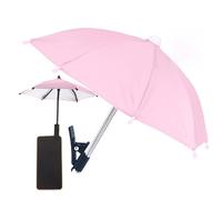 Comebachome Phone Umbrella, Clip-On Adjustable Cell Phone Sunshade, UV Protection Anti-Reflection, Anti-Glare Cellphone Sunshade, Phones Umbrella for All Smartphones (Pink)