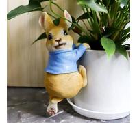 Comebachome Plant Decorations for Pots, Resin Rabbit Figurine Flower Planter Hanger Adorable Bunny Decor Garden Ornament for Indoor Outdoor Decor, Blue, Décor extérieur