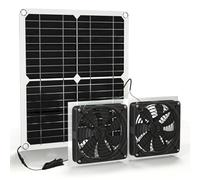 Comebachome Solar Exhaust Fan, Solar Powered Fan for Greenhouse and Chicken Coop, IP65 Waterproof Ventilation Kit with 11x11 Inch Panel, for Chicken Coop, for Greenhouse