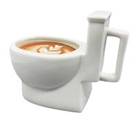 Comebachome Toilet Coffee Mug, Toilet Mug Ceramic 12Oz Poop Mug Novelty Toilet Mug Coffee Cup Beverage Cup with Hidden Poop Inside Gag Gift for Prank April Fool's Day White, Poop Mug