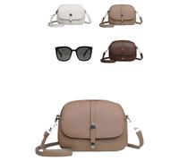 Comebybuy Bags, Comebybuy Women's Solid Color Lightweight Crossbody Bag, Intellectual Minimalist Style (Khaki)