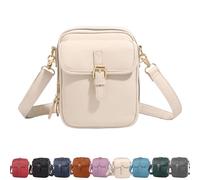 Comebybuys Purse Vintage Mini Messenger Bag, Vintage Cross Body Shoulder Purse with Card Slots (Off-White)