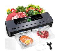 comeder 6 in 1 Vacuum Sealer Machine, 30cm Longer Seal Food Sealer with 50Pcs Vacuum Sealer Bags for Vac/Seal/Rice/Wet/Dry Mode, Built-in Cutter and