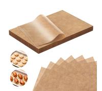 comeder Baking Parchment Paper Sheets, 200Pcs Unbleached Baking Paper, Pre-Cut 20 x 30cm, Non-Stick, Greaseproof & Heat-Resistant Up to 220°C, Ideal for Cooking, Grilling & Air Fryer